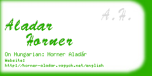 aladar horner business card